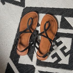 Universal Thread Braided Sandals with Heel Strap